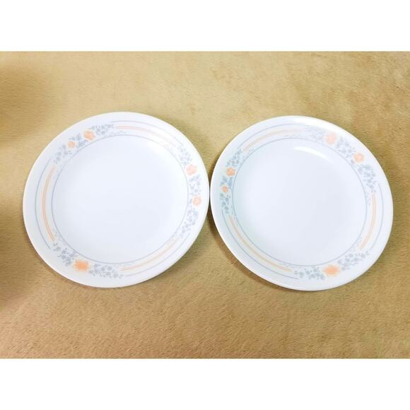 Corelle Teacup & Saucers Corning Apricot Grove Fine China USA x2 Vintage - Picture 11 of 15